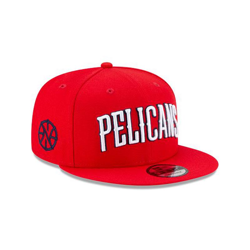 NBA New Orleans Pelicans Statement Edition 9Fifty Snapback (XQM1096) - Red New Era Caps